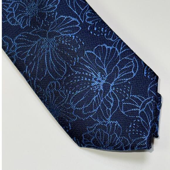 Bar III Men's Dermott Floral Tie black/blue - Picture 3 of 7